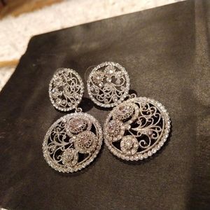 Crystal flower earrings